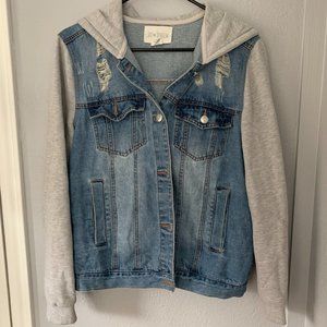 Sky & Sparrow Distressed Denim Jacket XL